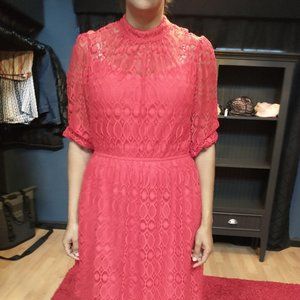 Red lace dress size 14